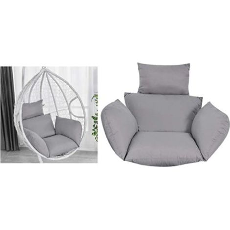 1 Coussin pour fauteuil suspendu, mousse à mémoire de forme, appui-tête réglable, sangle antidérapante, intérieur extérieur jardin (1/5)