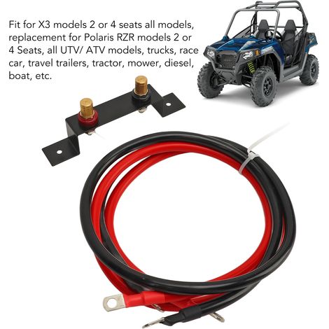Kit de extensión de terminales de batería con arrancador de emergencia: terminal de batería de emergencia impermeable para vehículos utilitarios, UTV, ATV, camiones y embarcaciones. (1/5)