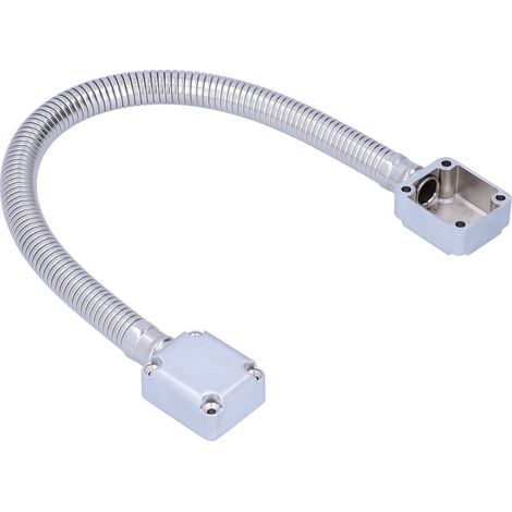 Gaine de protection de câble en acier inoxydable pour système de contrôle d'accès, à montage apparent, avec boucle de porte.