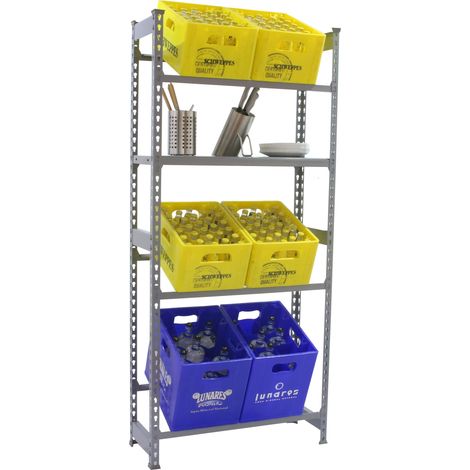 Simonrack Professionelle Metallregal grau für intensive Nutzung