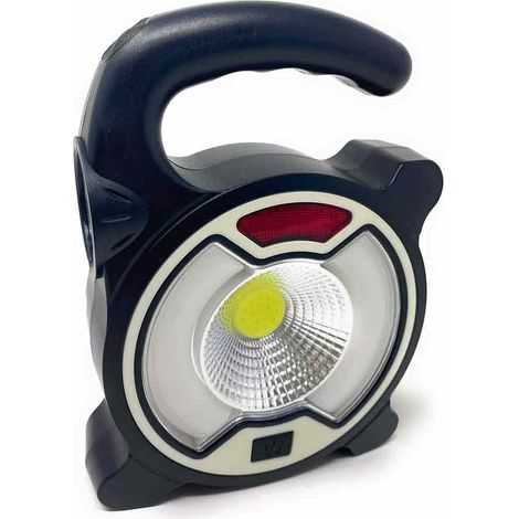 Torcia led cob emergenza da lavoro ricaricabile usb faro portatile 3 modalità di illuminazione luce di pericolo rossa (1/5)