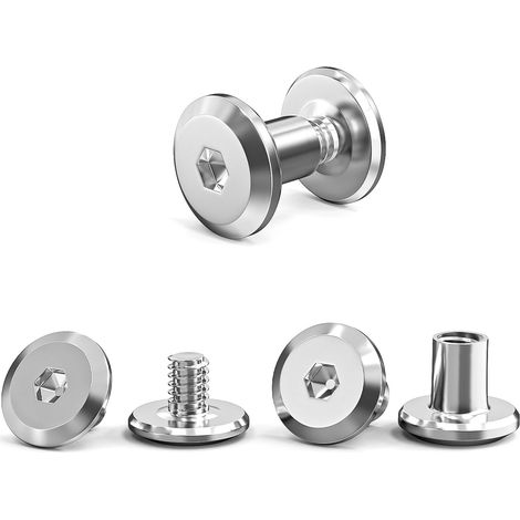 30 Pièces Vis de Connexion M3x5, Vis Assemblage Meuble, Connecteurs d'armoire, en Acier Inoxydable A2 V2A, Pour Connecter des Meubles, des Armoires, des Planches (1/5)