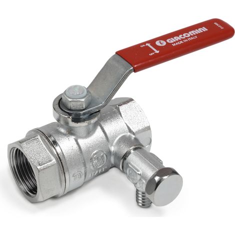 Valvola a sfera con scarico, attacchi F-F maniglia a leva passaggio standard Giacomini R250DS 1 1/4"