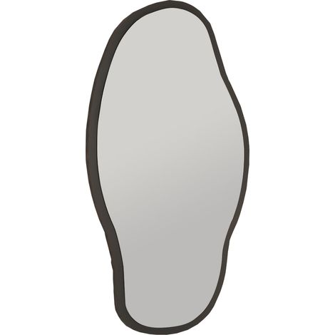 Spiegel Canepina, Ovalform, Wandtyp, Strukturfarbe Transparent, 45x85h cm Schwarz