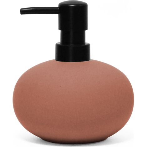 Distributeur de savon en gres 12 cm Mambos terracotta (1/2)
