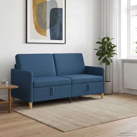 vidaXL Sofá con almacenamiento Azul 172 x 78 x 87 cm Poliéster (1/5)