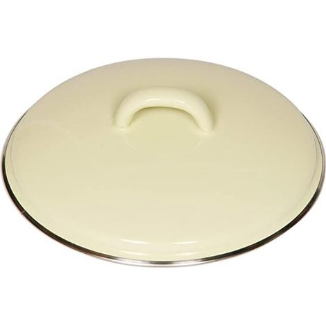 Coperchio Riess con bordo cromato Ø16cm giallo pastello