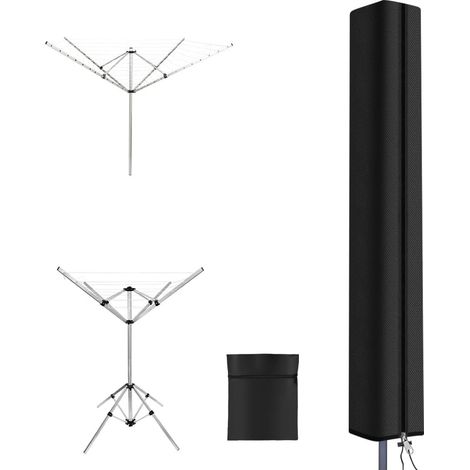 Housse Parasol, 210D Oxford Housse Sechoir Parapluie Exterieur avec Fermeture Eclair et Cordon, 180x18x18 cm Coupe-Vent Housse Anti-UV Imperméable pour Linge (1/5)