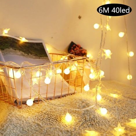 Guirlande lumineuse de Noël à boules LED, guirlande lumineuse USB multicolore de 3 mètres (20 LED) pour mariage (1/5)