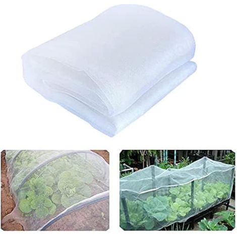 Lntyq Anti Insecte, 2.5 x 10 M Filet de Protection Anti-Insectes, Filet Anti Insecte Potager, Maille Fine Anti-Insecte en Maille, Filets pour Jardin, Filet Anti-Insectes pour légumes