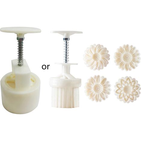 Kunststoff-Mondkuchenform, 3D-Chrysanthemen-Stempel, 150 g, DIY-Mondkuchenausstecher und -formen
