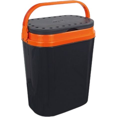 Passiver Kühlschrank für tragbare Camping 12 Liter 30 x 20 x 40 cm Schwarz und Orange Solaris Orange Giò Stil (1/3)