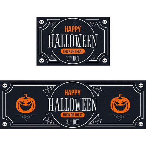 Halloween-Küchenmatten, 2er-Set bequeme Küchenmatten und Teppiche