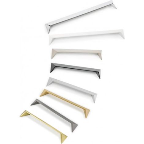 Tirador Post 6831 - Blanco mate. 149x31x20mm. Entrepuntos 128mm. (1/3)