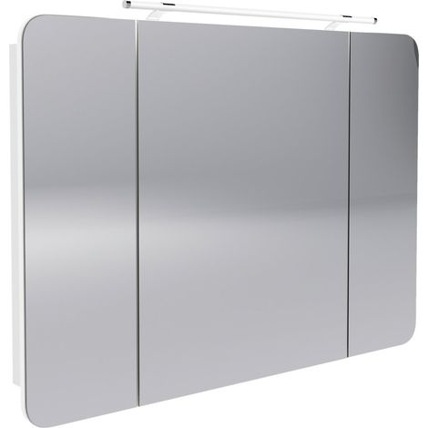 FACKELMANN Milano Spiegelschrank Weiß - 110cm (1/5)