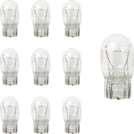 Packung mit 10 T20 1891/7443 Zweidraht-12V 21/5W weiße Autolampen für Blinker und Rücklichter