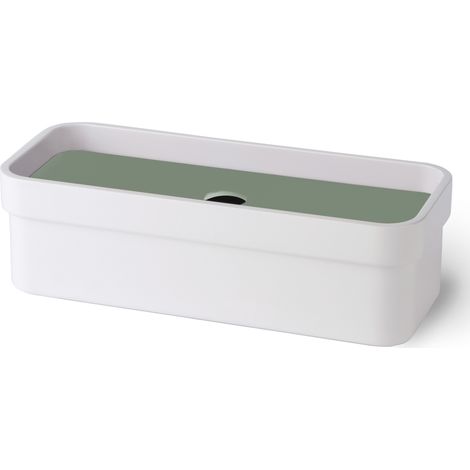 Lineabeta - Boîte de rangement avec couvercle vert sauge (1/2)