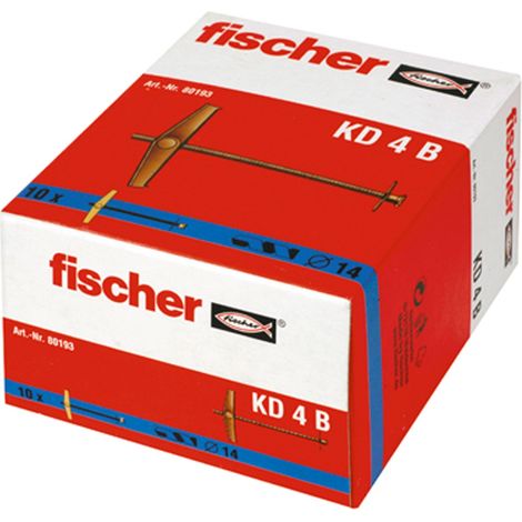 Fischer – Cheville à ressort pour plaques de plâtre – Métal 14 mm – Lot de 10 – Capacité de charge élevée pour fixation rapide (1/7)