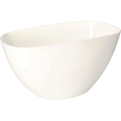 KOTARBAU Pot de Fleurs 200x130 mm Bol Elliptique pour Fleurs et Plantes Blanc (1/5)