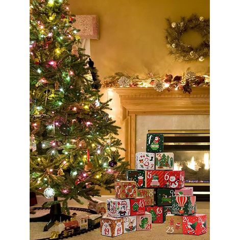 Calendrier De L'Avent 24 Calendrier Noel L'Avent Noel 2023 Boîte Calendrier De L'Avent Calendrier De Noel Boîtes Calendrier De L’Avent Décoration De La Maison (A) (1/5)