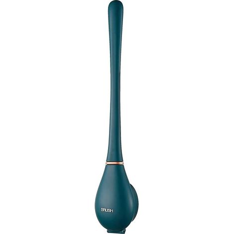 Brosse WC murale en silicone bleue – Flexible avec support à séchage rapide – Poils anti-rayures pour nettoyage efficace (1/5)