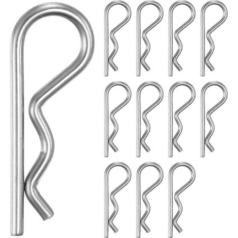 Goupilles d'attelage M25 x 60 mm acier inoxydable 304, clips en R et goupilles fendues M3 x 50 mm pour tracteur tondeuse, camion, réparation moteur (1/5)
