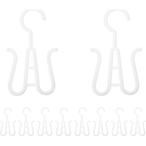 cintres blancs en plastique pour chaussons et chaussures