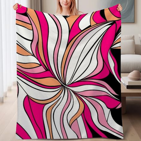 Couverture de lit en polaire, couverture légère et cosy en microfibre pour le printemps, décoration de chambre à coucher, excellent cadeau pour femmes hommes, 6080 pouces (1/4)