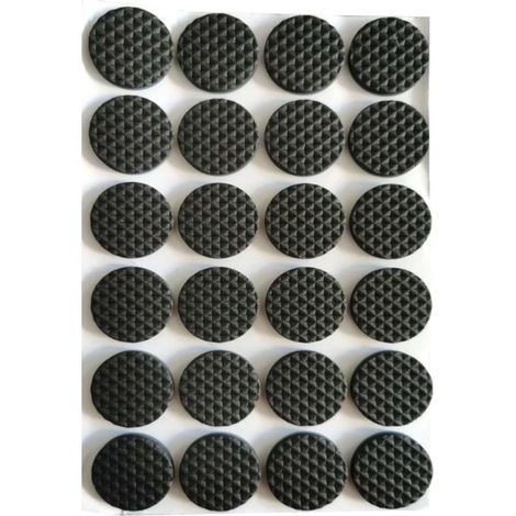 Lot de 48 patins caoutchouc antidérapants pour pieds de table et chaise - Protection sol - Diamètre 2 cm (1/5)