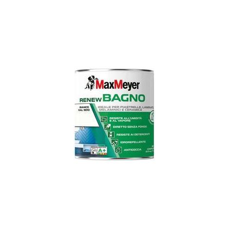 4 x MAX DIRETTO TERMOSIF ACQUA SAT BIANCO R9010 0,5 L