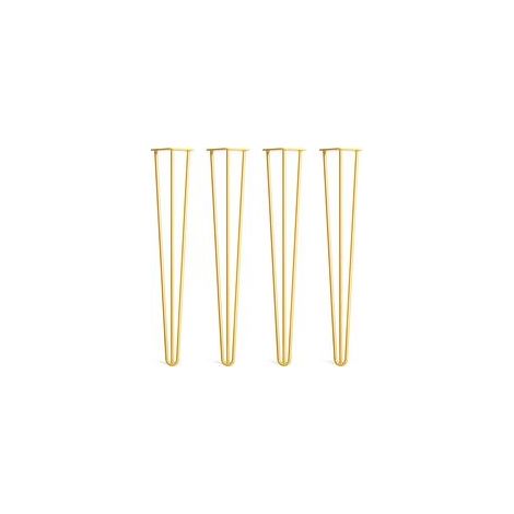 Lot de 4 pieds épingle 20 cm en acier – 3 tiges pour meilleure stabilité – 16 vis de fixation incluses – Pour meubles modernes (1/3)
