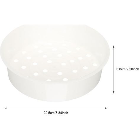 Cestello per la cottura a vapore in plastica per cuociriso da 4-5 litri, set da 2, inserto per la cottura a vapore di ravioli, frutta e panini. (1/4)