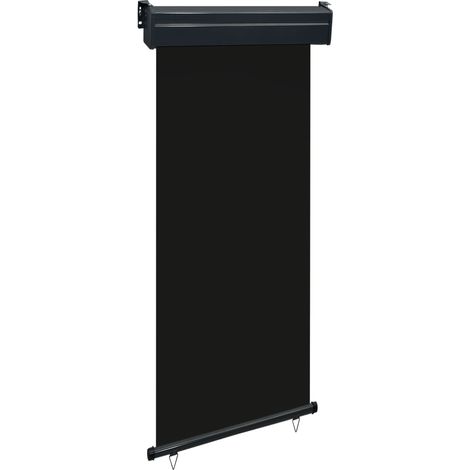 Auvent Marquise latéral de balcon, Store Banne pour Jardin Balcon Terrasse, 80x250 cm Noir OIB5272E (1/5)