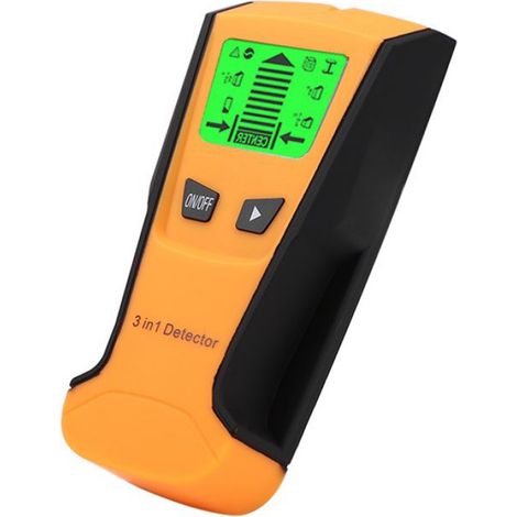 Détecteur 3 En 1 - Détecteur De Fil Sous Tension - Détecteur De Métaux - Détecteur De Montants - Profondeur 60 Mm - Jaune (1/5)