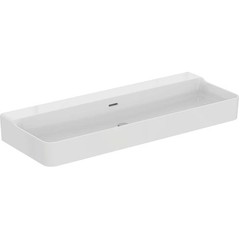 Ideal Standard Conca Ceram - Lavabo doppio 120x45 cm, con troppopieno, senza foro per miscelatore, bianco T380501 (1/5)