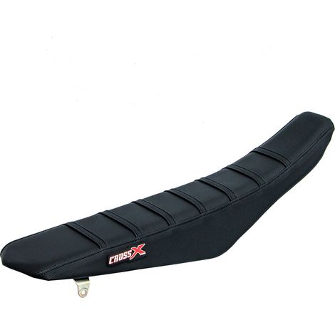 HOUSSE DE SELLE SUZUKI DRZ 400 - TOP BLACK- SIDE BLACK-STRIPES BLACK