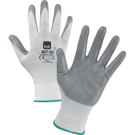 HOB Guanti A Filo Continuo Poliestere/Nitrile NBR NIT-01 Taglia 10 - 12 Paia (1/2)