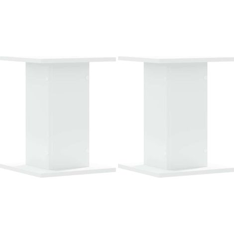 Supports de haut-parleurs 2 pcs blanc bois d'ingénierie CFW39895 (1/5)