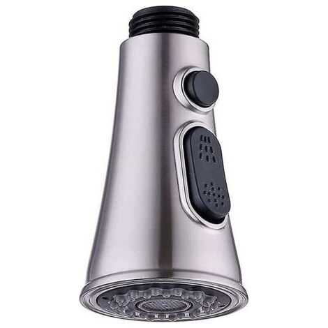 Cuisine Robinets Pommeau Douchette de Tête de Rechange pour Mitigeur, Douchette Douche Pommeau de Douche 2 Jets Chromé Robinet de Cuisine évier Robinet (1/4)