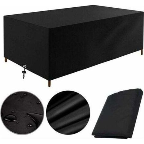 Garden Furniture Cover 200x100x75cm Protective Tarpaulin Garden Table Outdoor Furniture Cover Waterproof Windproof Anti-UV Cold-resistant  Fabric (200x10 MUMU (1/4)