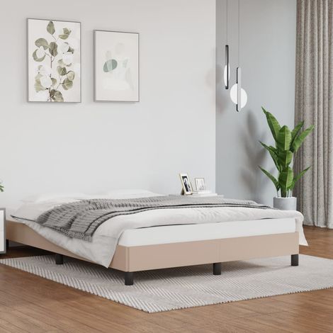 Bettgestell Cappuccino-Braun 140x200 cm Kunstleder (1/5)