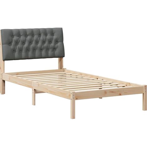 Maison Exclusive - Letto con Testiera Rivestita con testiera Marrone 100 x 200 cm