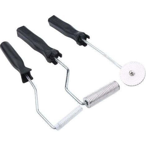 Rouleau Débulleur, 3pcs Rouleaux en Fibre de Verre Bubble Paddle Roller Bricolage Accessoire pour FRP Résine et Elimination de Bulle d’air (1/5)