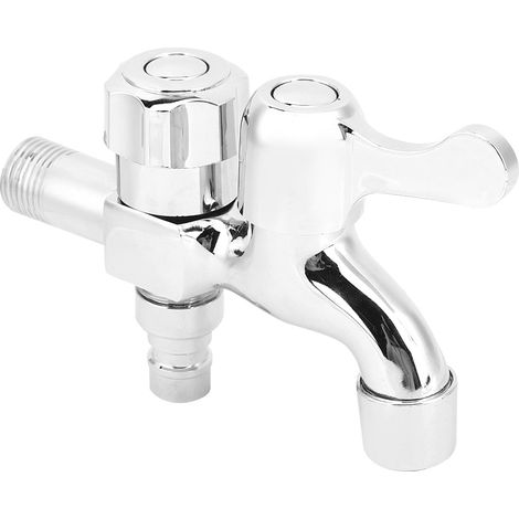 Robinet multifonction en cuivre G1/2 po à double usage, ouverture rapide, pour lave-linge, balai, robinet pour piscine (1/5)
