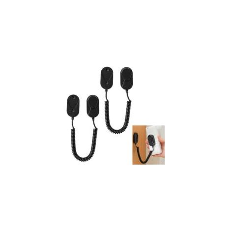 Juego de 2 soportes magnéticos para mandos a distancia, con fijación retráctil y adhesivo (para mandos de TV/aire acondicionado/ventilador) - Crezuo