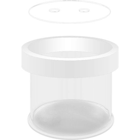 Boîte d'élevage de poissons, boîte d'isolement flottante ronde transparente avec séparateur, boîte d'éclosion, boîte d'incubation pour alevins de poissons et crevettes-8cmx10cm (1/5)