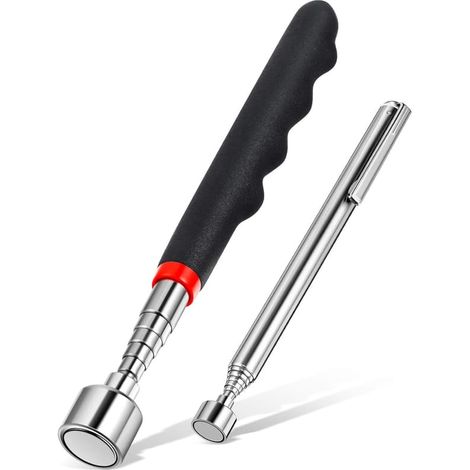 Les outils de ramassage magnétique télescopiques comprennent un outil magnétique de 9 kg et une perche magnétique télescopique de 1,4 kg pour les endroits difficiles d'accès. (1/4)