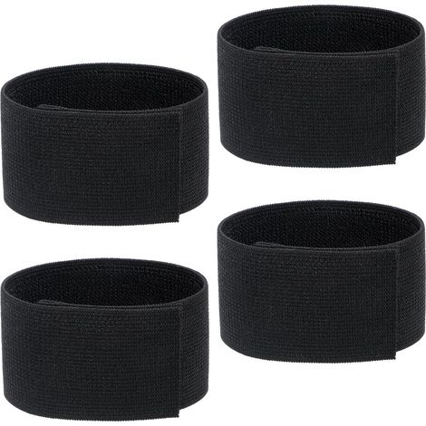 4 pièces sangles noires pour bottes, sangles élastiques de cheville pour bottes cowboy, bandes de bottes réglables, bande élastique auto-agrippante pour pantalons et chemisiers avec crochet et boucle (1/5)