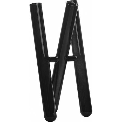Vase tube en verre noir