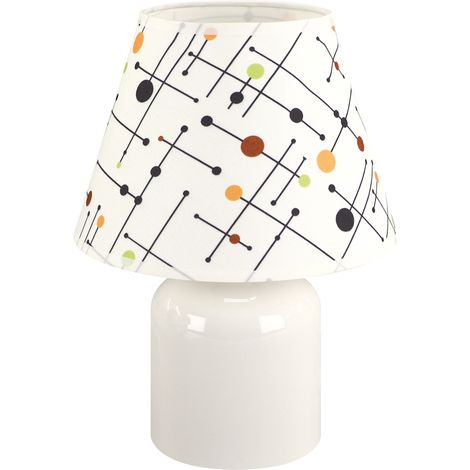 Lámpara de mesa blanca 25W jengibre E14 Ideus 04102 (1/2)